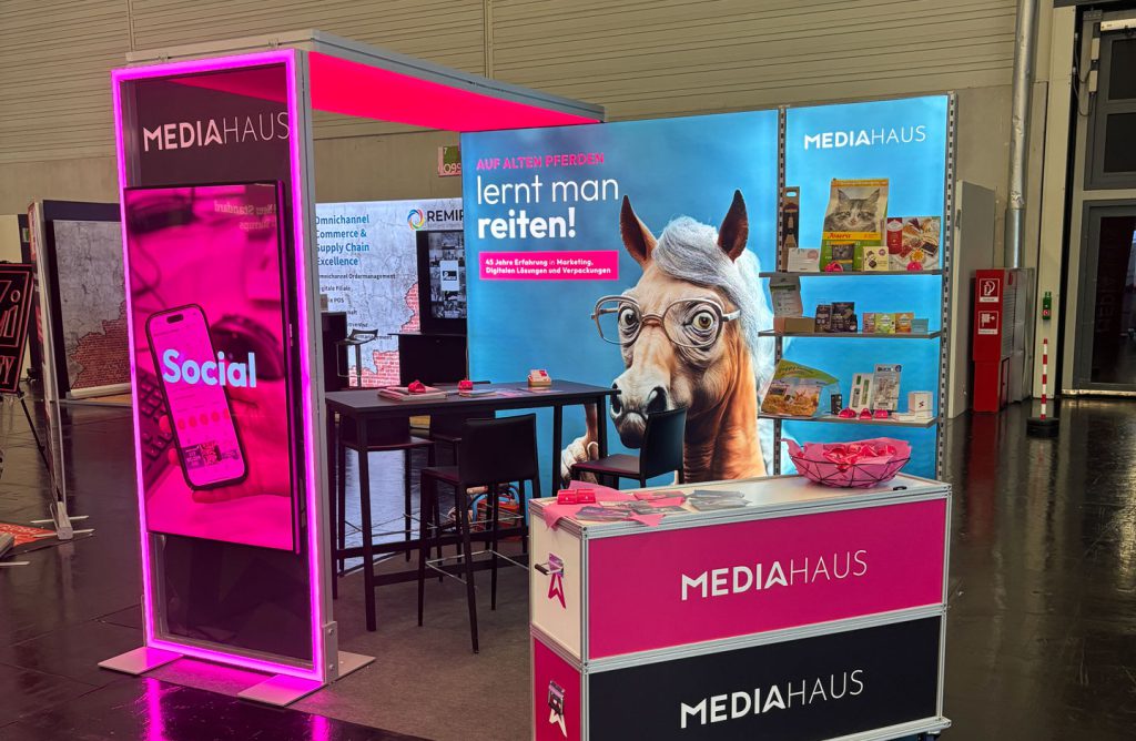 Messestand vom MEDIAHAUS auf der Spoga Horse 2025