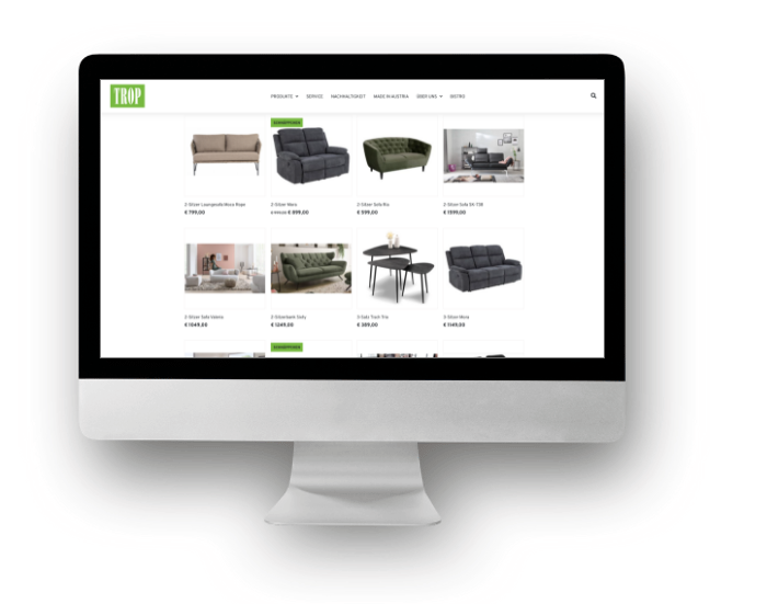 Firma Trop- Digitales Schaufenster